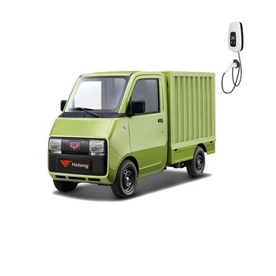 Grüne und rosa Wuling E10 EV Express Spezial-Elektroauto für die Lieferung von Energiefahrzeugen
